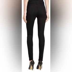 J Brand Maria High-Rise Skinny Jeans in Vanity (Black) - Size 25